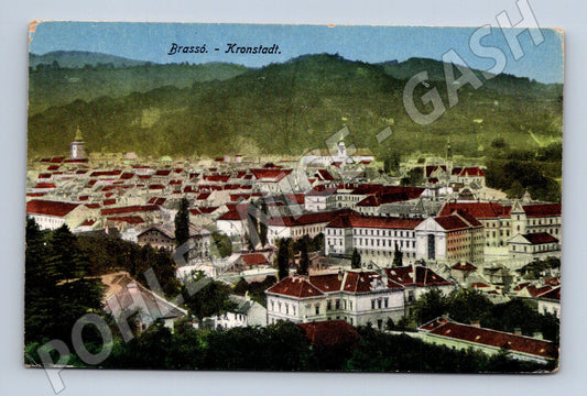Pohlednice Rumunsko Brašov Kronstadt letecký pohled (M31336)