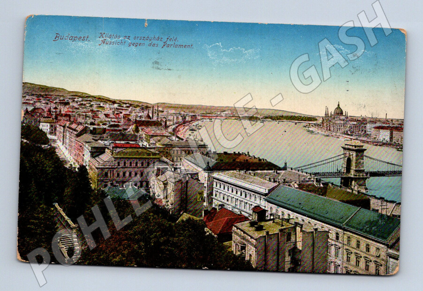 Pohlednice Maďarsko Budapešť parlament Dunaj 1916 (M31351)