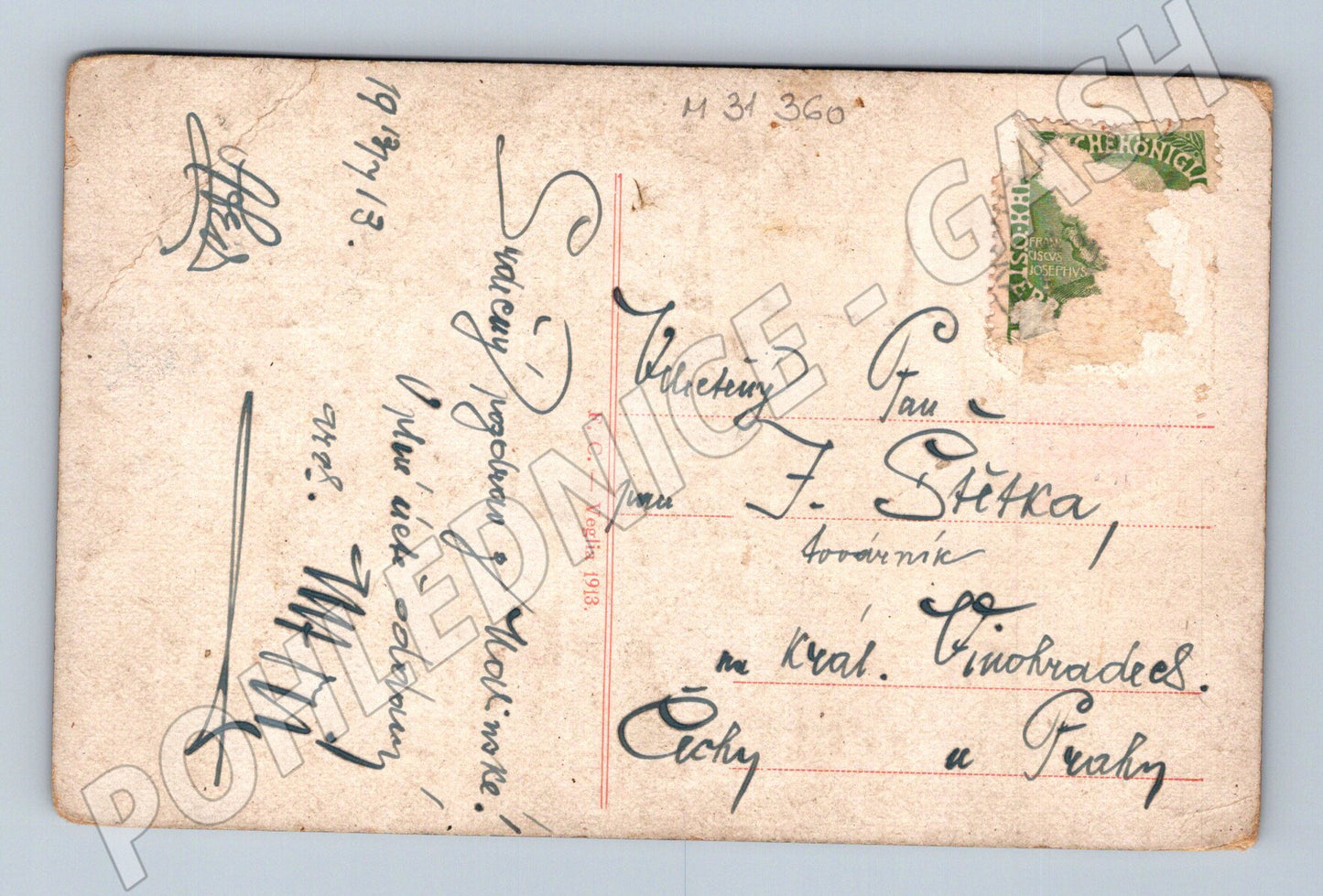 Pohlednice Chorvatsko Malinska přístav 1913 (M31360)