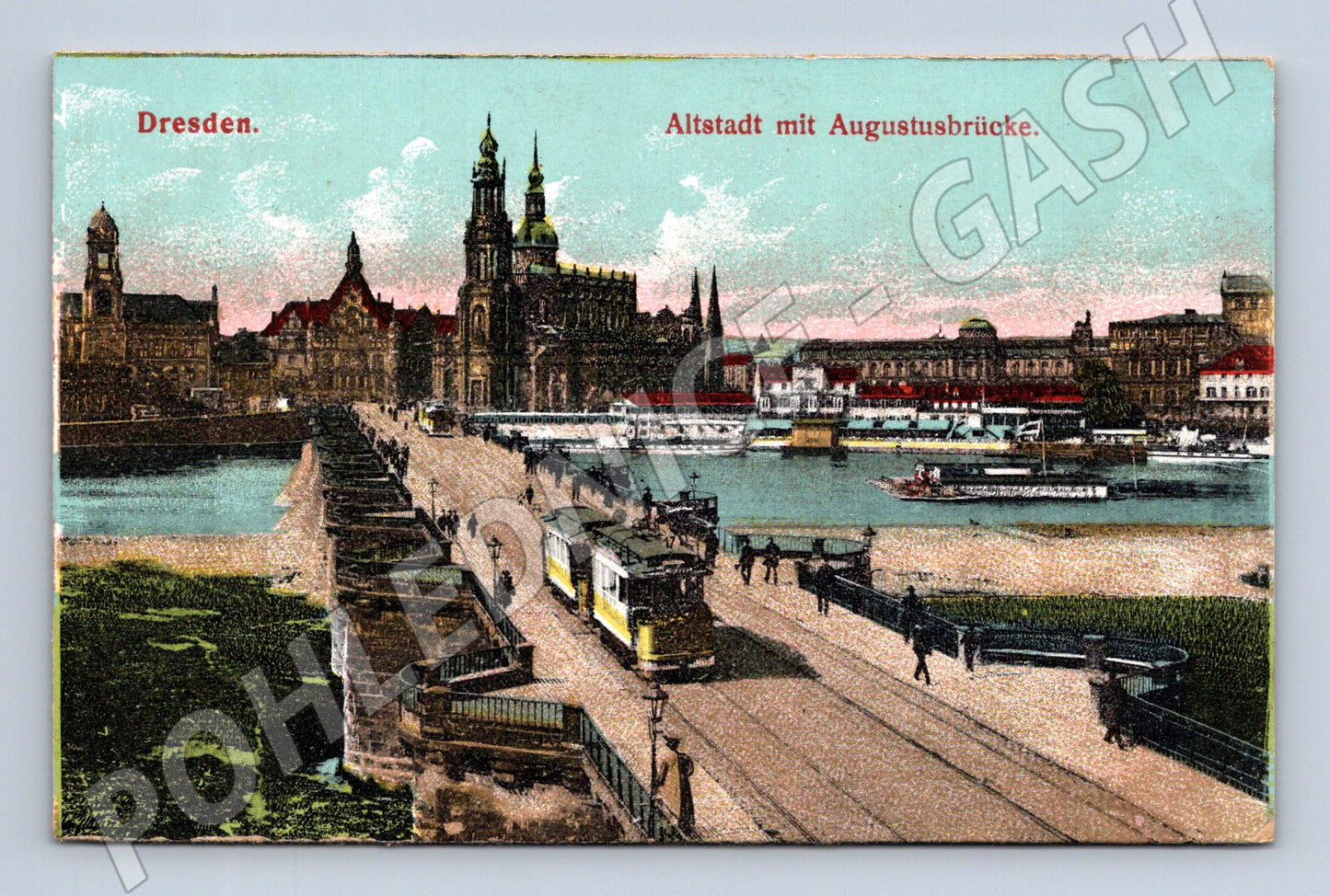 Pohlednice Německo Drážďany Altstadt s Augustovým mostem (M31364)