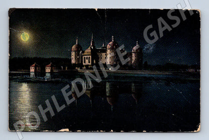 Pohlednice Německo zámek Moritzburg noc (M31376)