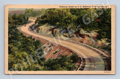 Pohlednice USA Highway 71 Ozarks 1934 (M31378)