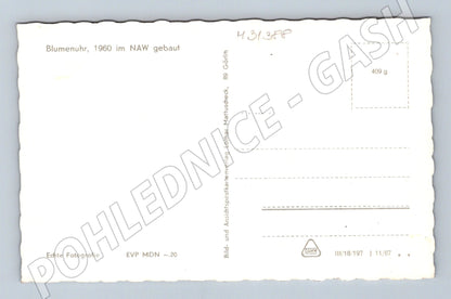 Pohlednice Německo Görlitz Blumenuhr s Kaisertrutz 1960 (M31388)