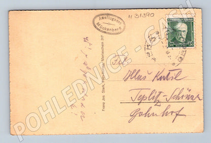Pohlednice Komáří hůrka Erzgebirge cca 1930 (M31390)