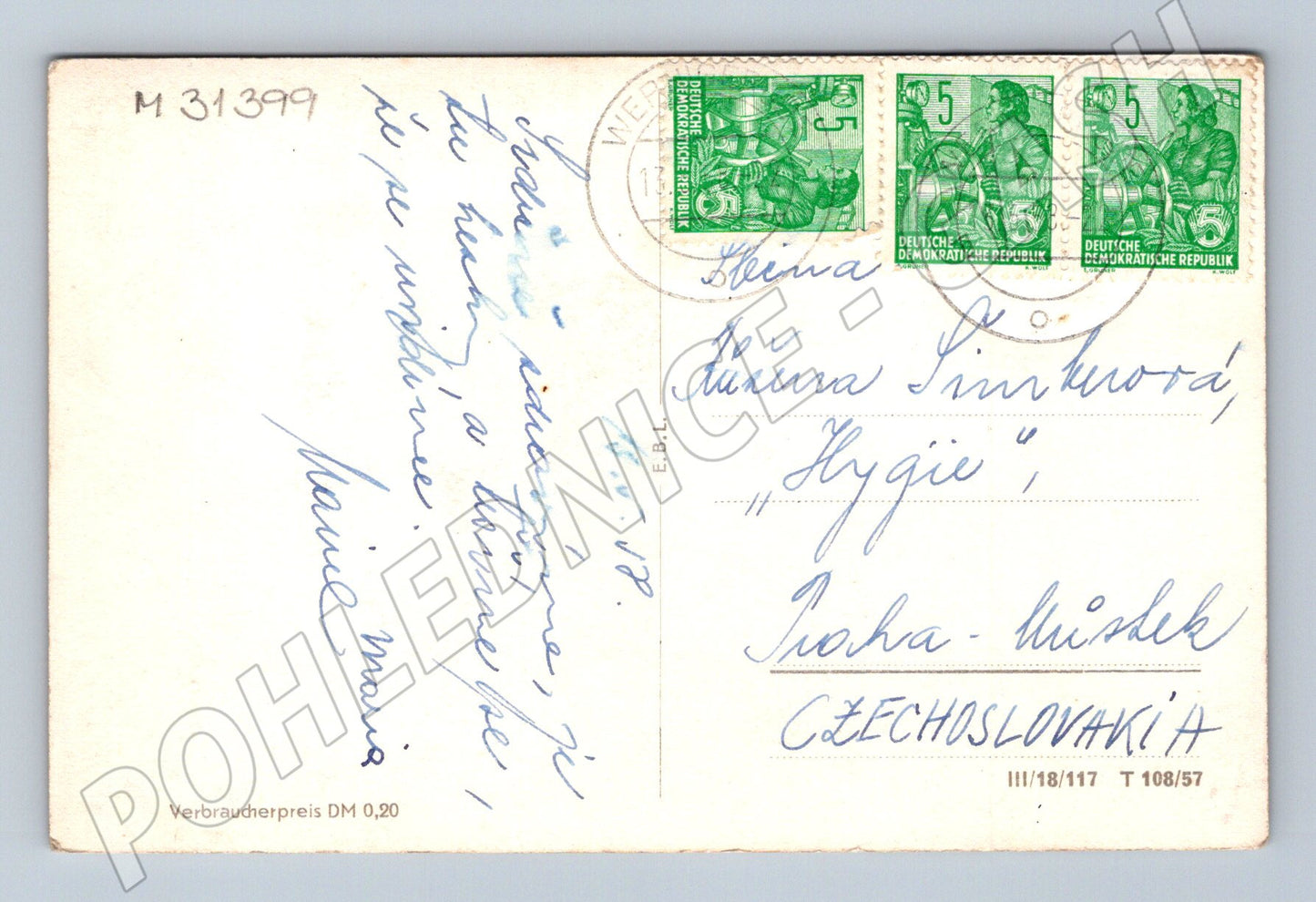 Pohlednice Německo Lipsko Völkerschlachtdenkmal 1957 (M31399)