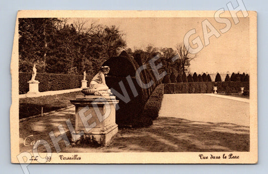 Pohlednice Francie Versailles park se sochami (M31404)