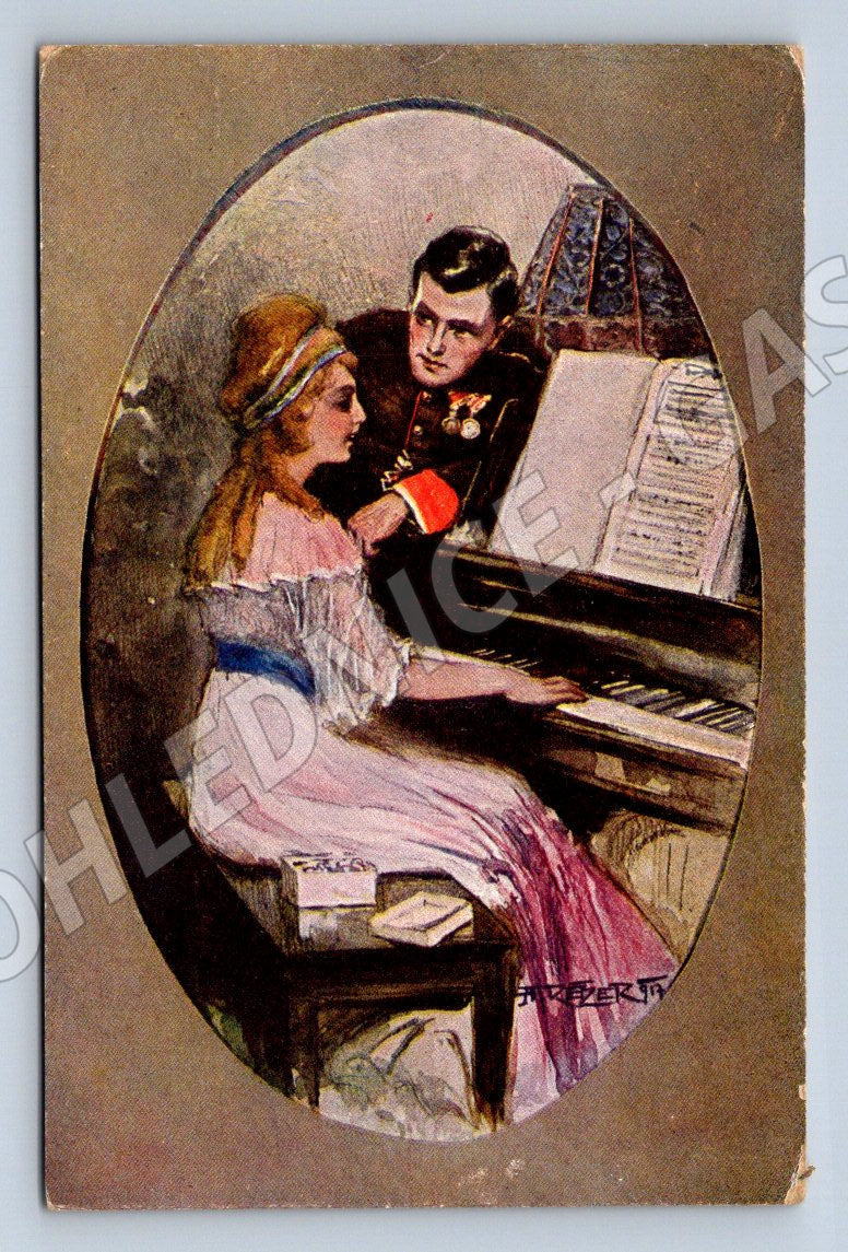 Postcard A Retzer intimate music scene (M3141)