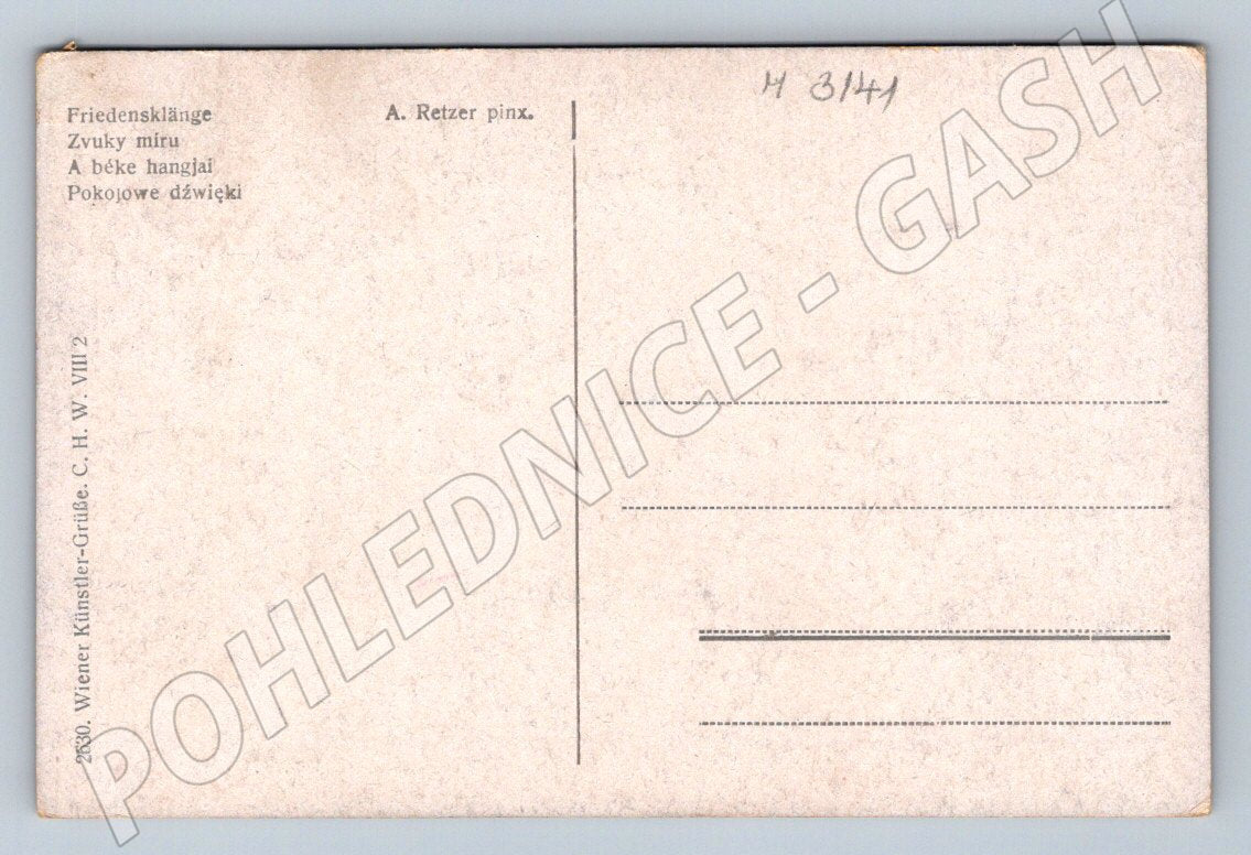 Postcard A Retzer intimate music scene (M3141)