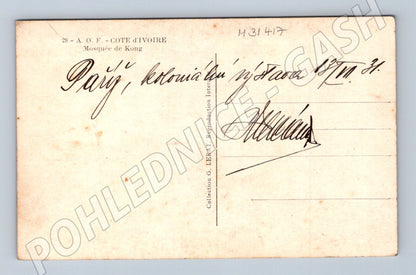 Pohlednice Pobřeží slonoviny Kong mešita 1931 (M31417)