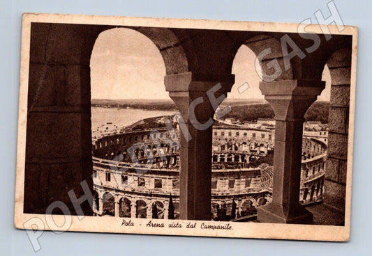 Pohlednice Chorvatsko Pula Arena z kampanily (M31422)