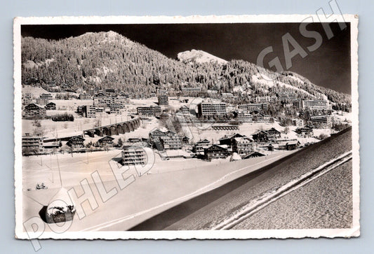 Pohlednice Švýcarsko Leysin zasněžená vesnice 1945 (M31439)
