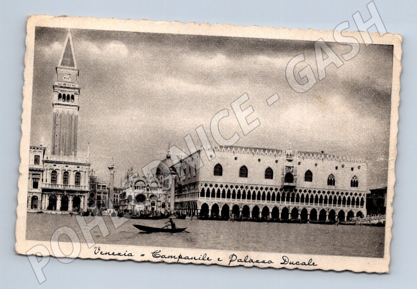 Pohlednice Itálie Benátky Campanile a Dóžecí palác 1937 (M31464)