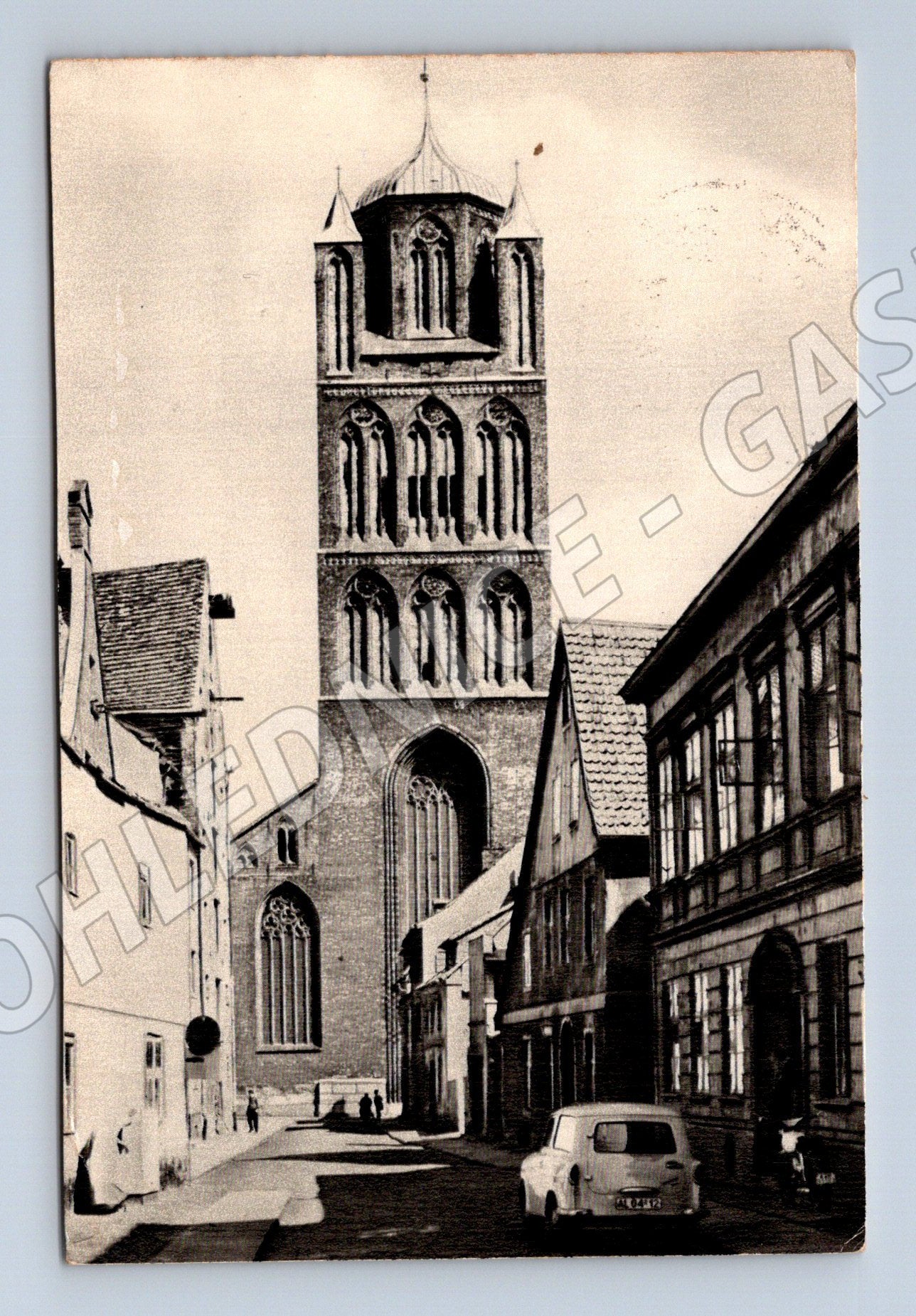 Pohlednice Německo Zeulenroda kostelní věž 1976 (M31469)