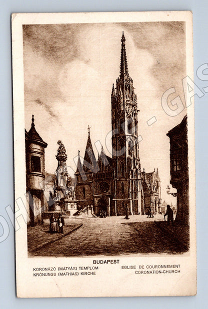 Pohlednice Maďarsko Budapešť Matyášův chrám (M31482)