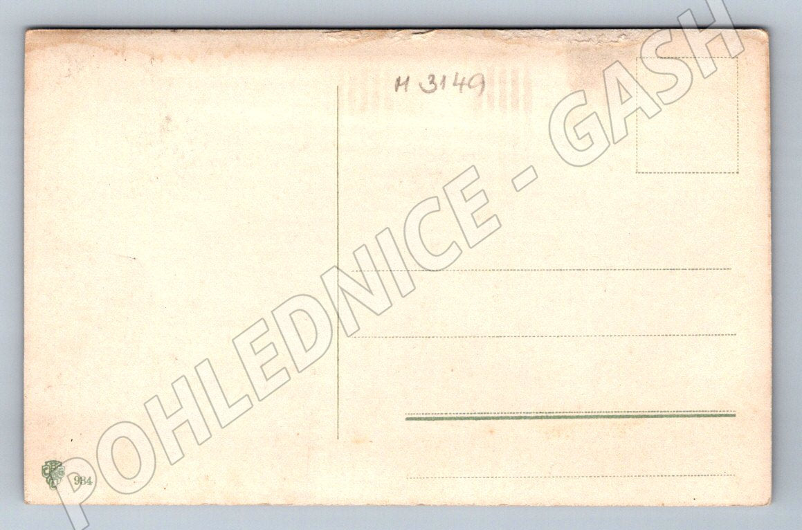 Postcard with military motif and embroidery girl (M3149)