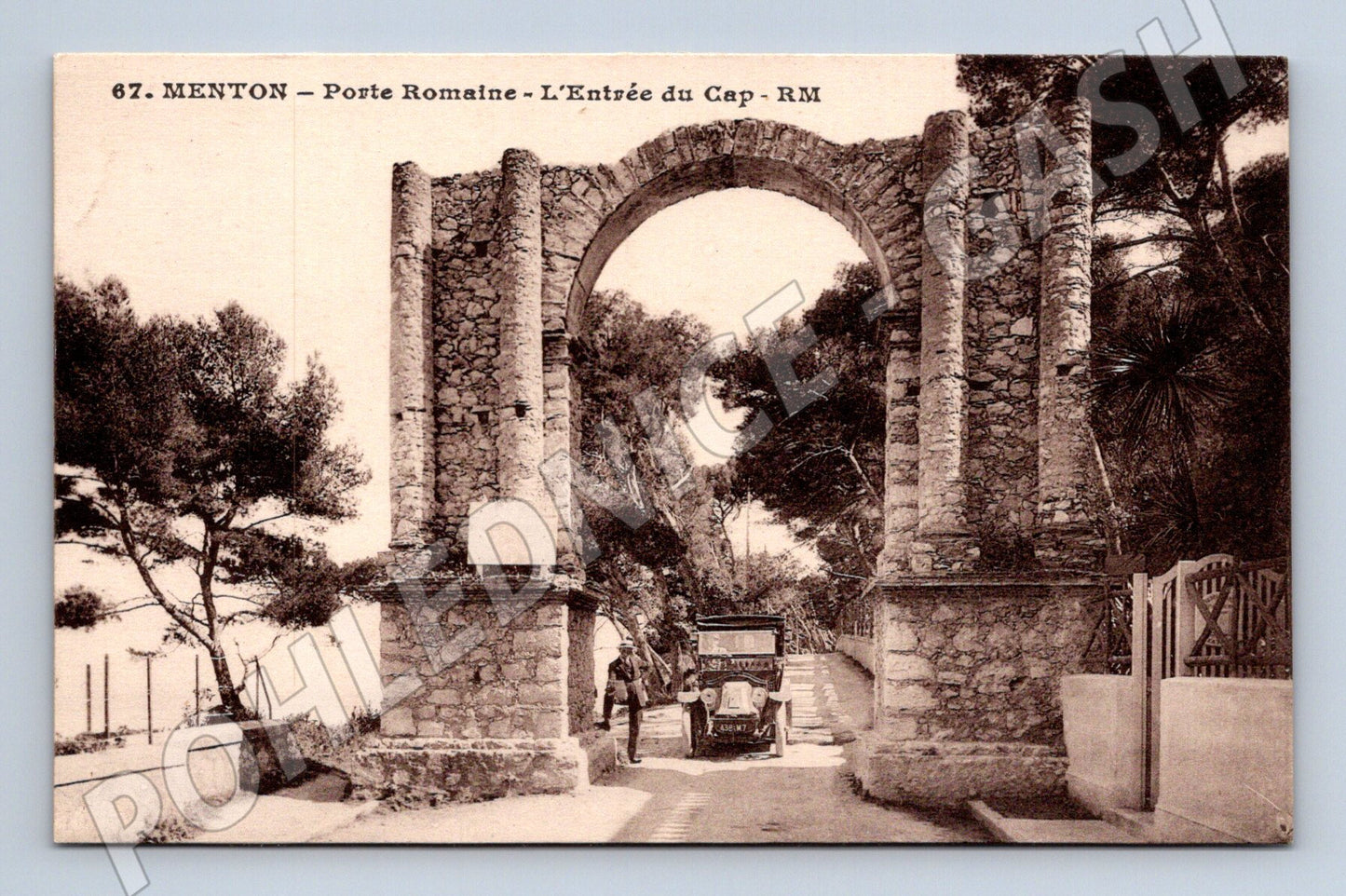 Pohlednice Francie Menton Porte Romaine (M31492)