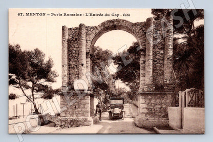 Pohlednice Francie Menton Porte Romaine (M31492)