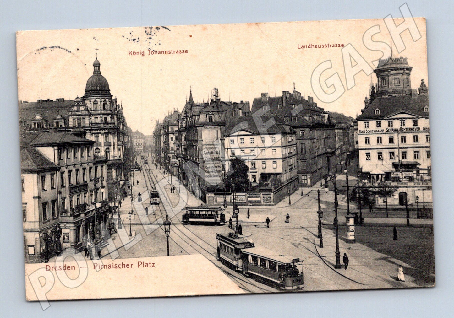 Pohlednice Německo Drážďany Pirnaischer Platz 1908 (M31496)