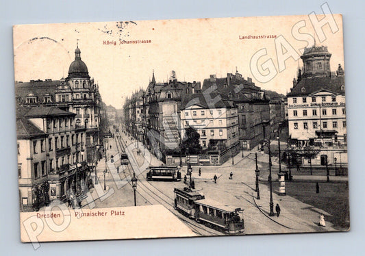 Pohlednice Německo Drážďany Pirnaischer Platz 1908 (M31496)