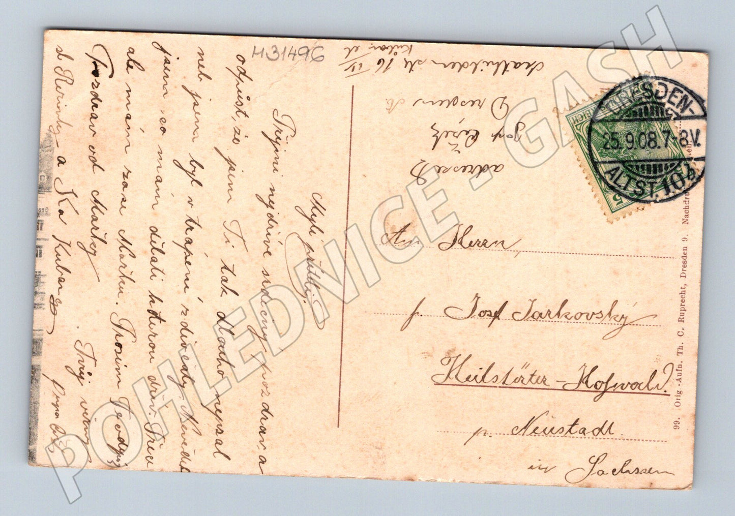 Pohlednice Německo Drážďany Pirnaischer Platz 1908 (M31496)