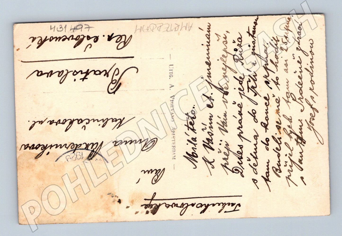 Pohlednice Holandsko Amsterdam Centraal Station 1929 (M31497)