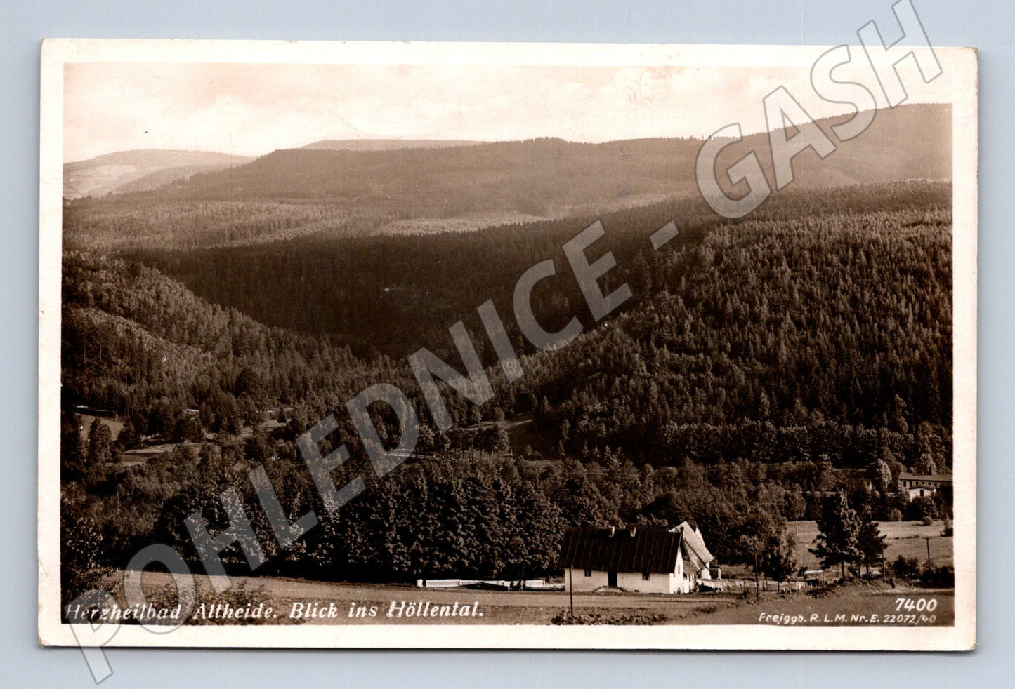 Pohlednice Nemecko Herzheilbad Altheide Blick ins Höllental (M31510)