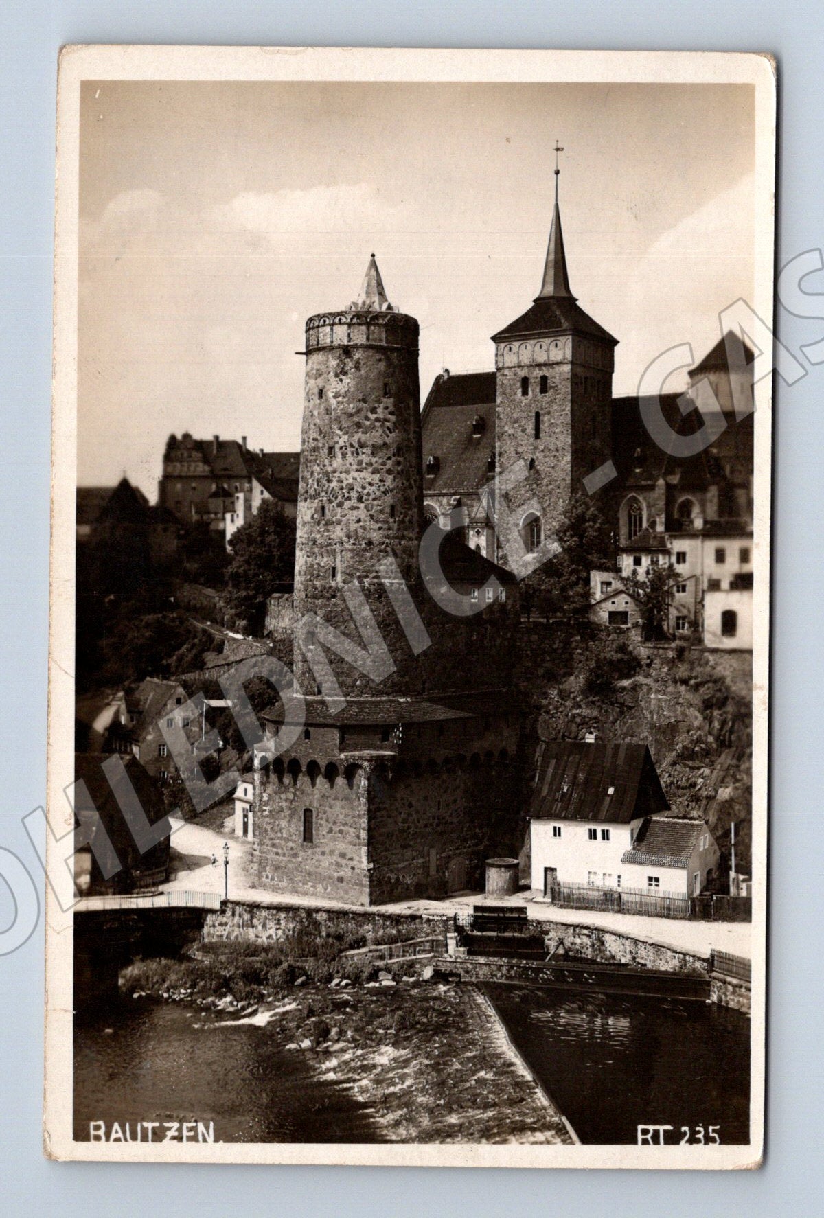 Pohlednice Německo Bautzen město s řekou a věžemi (M31513)