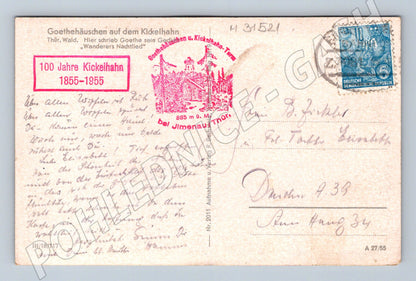Pohlednice Německo Goethehäuschen Kickelhahn 1955 (M31521)