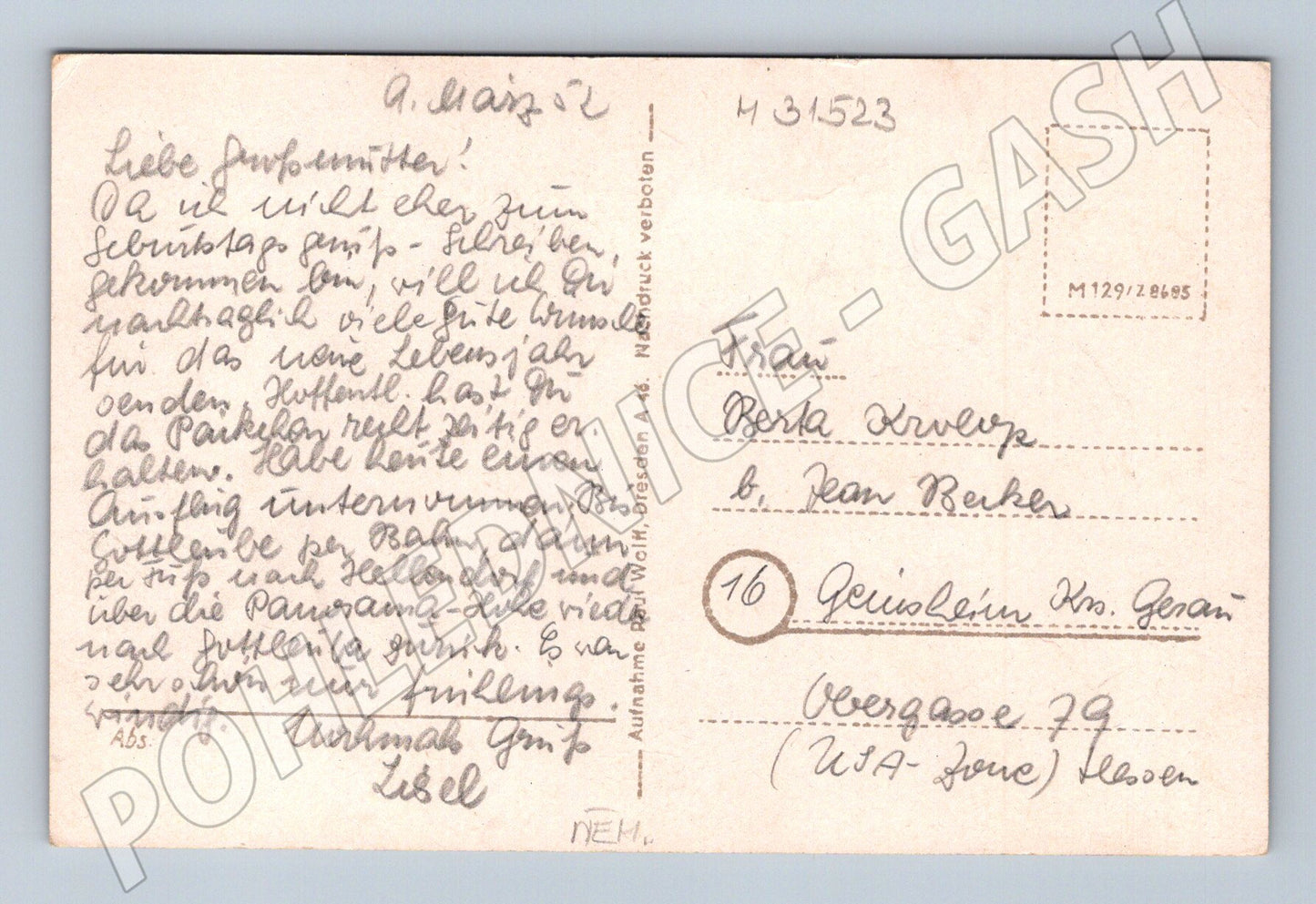 Pohlednice Německo Berggießhübel lázeňské město 1912 (M31523)
