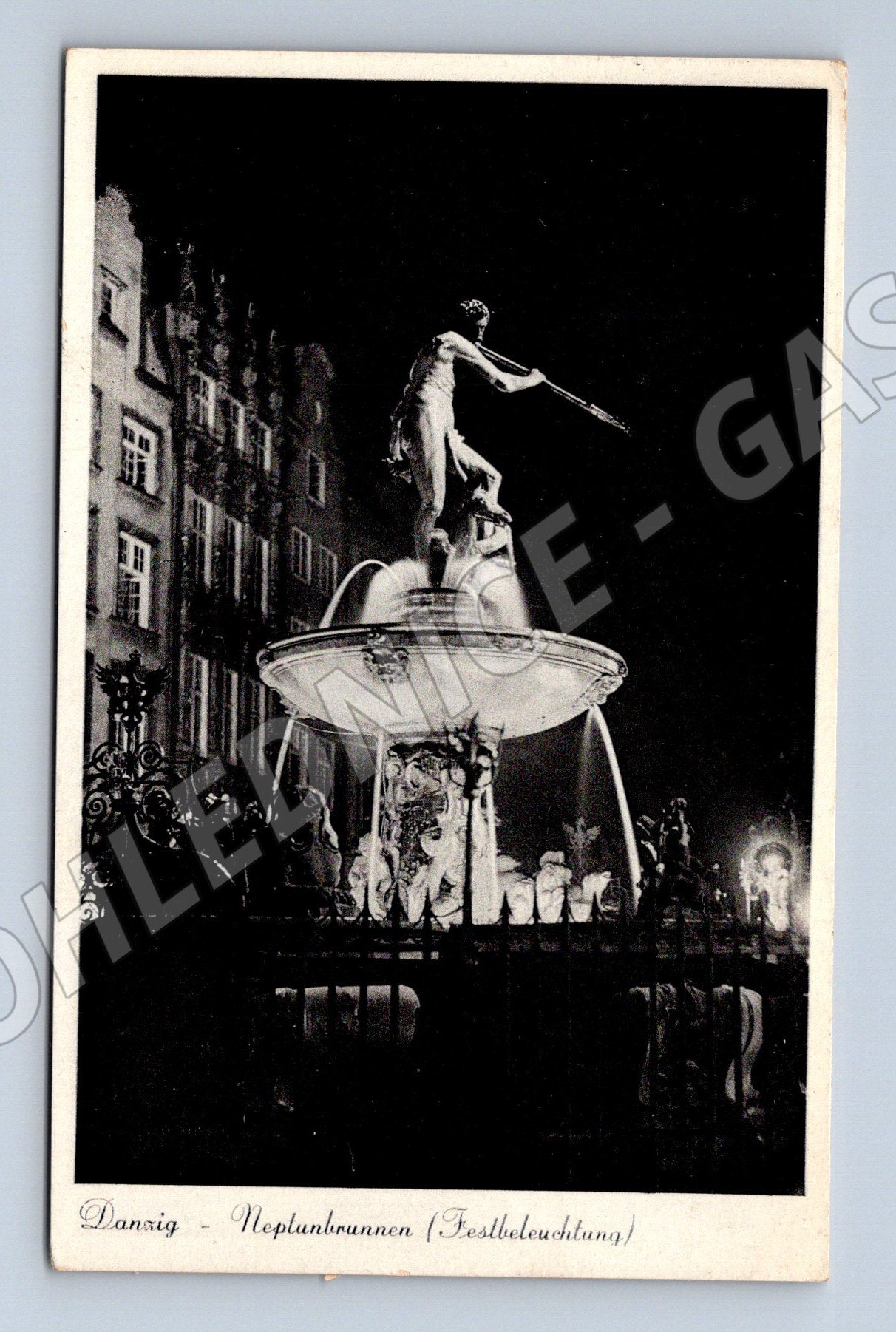 Pohlednice Německo Danzig Neptunbrunnen 1940 (M31527)