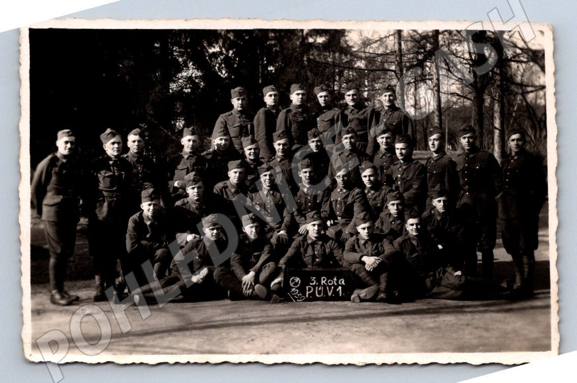Pohlednice 3 rota PUV1 vojenská skupina 1939 (M3154)