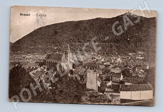 Pohlednice Rumunsko Brašov panoramatický pohled 1918 (M31543)