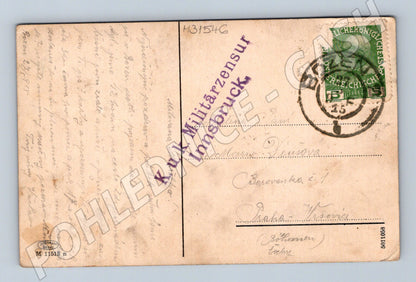 Pohlednice Itálie Bolzano Gries a Rosengarten 1915 (M31546)