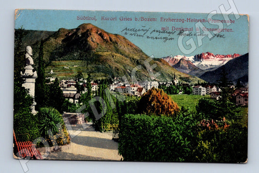 Itálie Gries b. Bozen Erzherzog-Heinrich-Promenade 1908 (M31547)