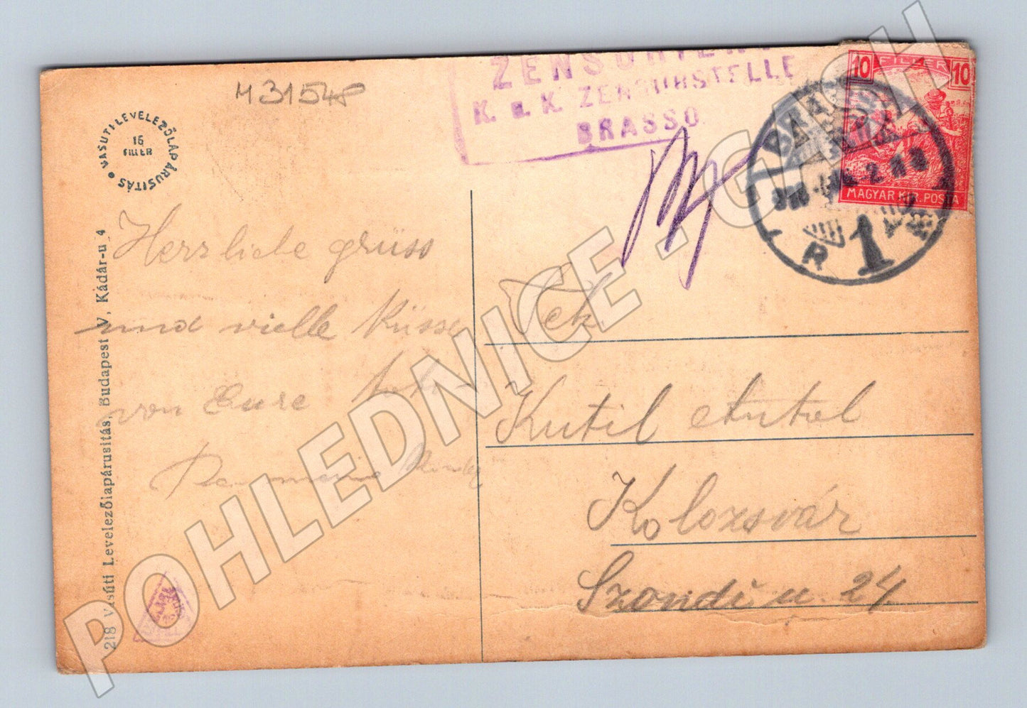 Pohlednice Rumunsko Brassó panorama 1911 (M31548)