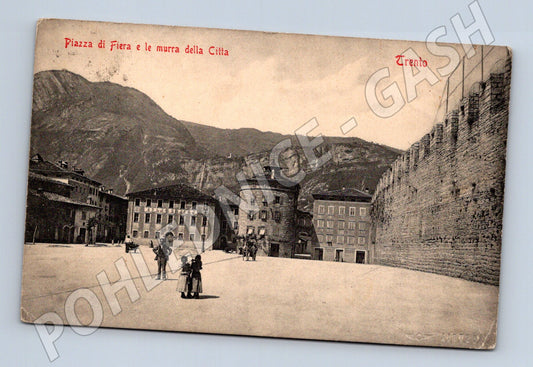 Pohlednice Itálie Trento Piazza di Fiera 1903 (M31549)