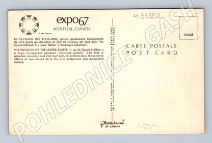 Pohlednice Kanada Montréal Expo 67 Biosféra 1967 (M31552)