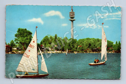 Pohlednice Rakousko Vídeň Donauturm plachetnice 1970 (M31559)