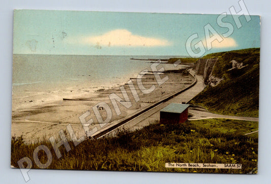 Pohlednice Velká Británie Seaham The North Beach pobřeží 1957 (M31578)