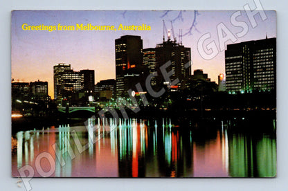Pohlednice Austrálie Melbourne noční panorama (M31580)