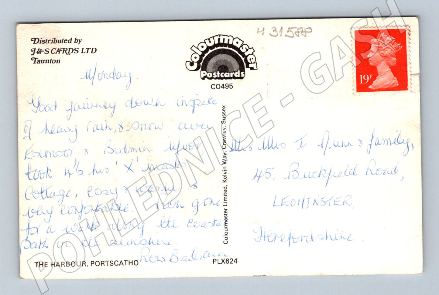 Pohlednice Velká Británie Portscatho přístav (M31588)