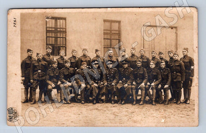 Pohlednice vojenská skupina 1932 s věnováním (M3159)