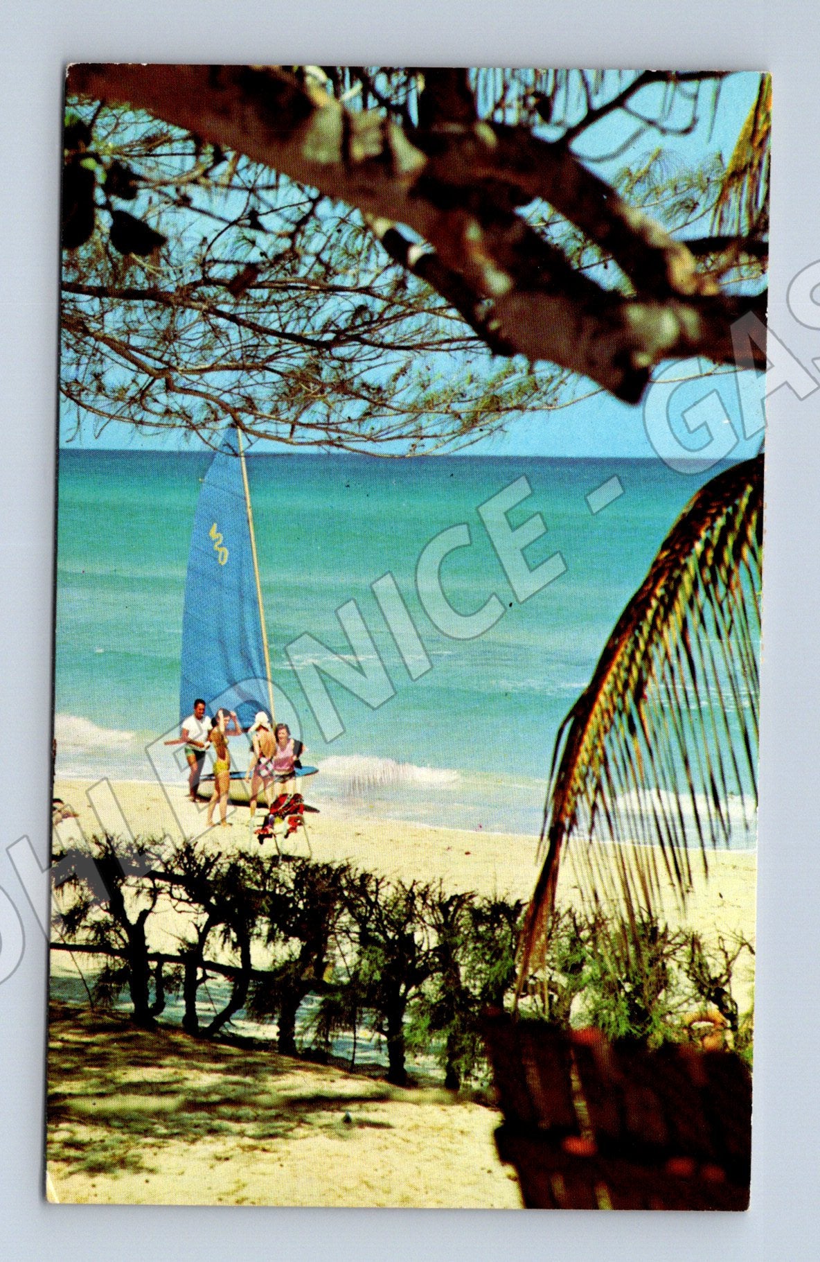 Pohlednice Kuba Varadero pláž plachetnice 1977 (M31594)