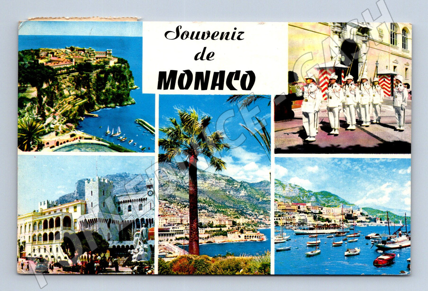 Pohlednice Monaco koláž výhledů 1966 (M31598)