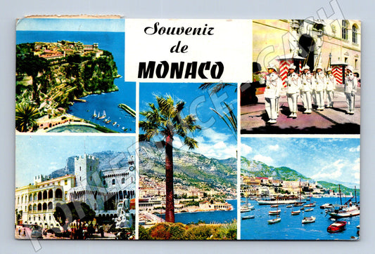 Pohlednice Monaco koláž výhledů 1966 (M31598)