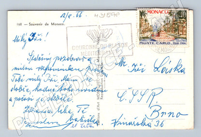 Pohlednice Monaco koláž výhledů 1966 (M31598)