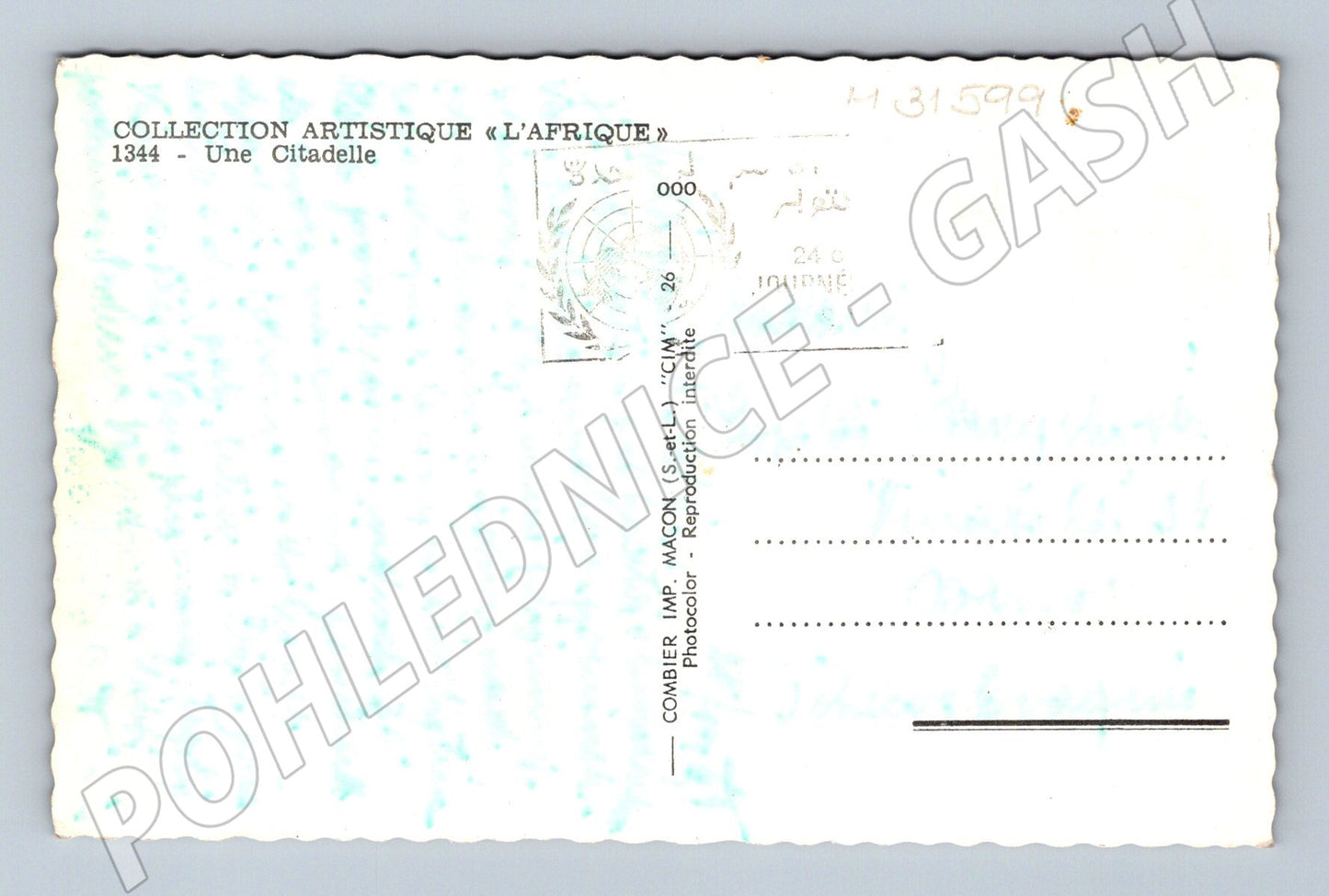 Pohlednice Afrika Citadela s velbloudy (M31599)