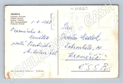 Pohlednice Itálie Benátky Dóžecí palác 1968 (M31600)
