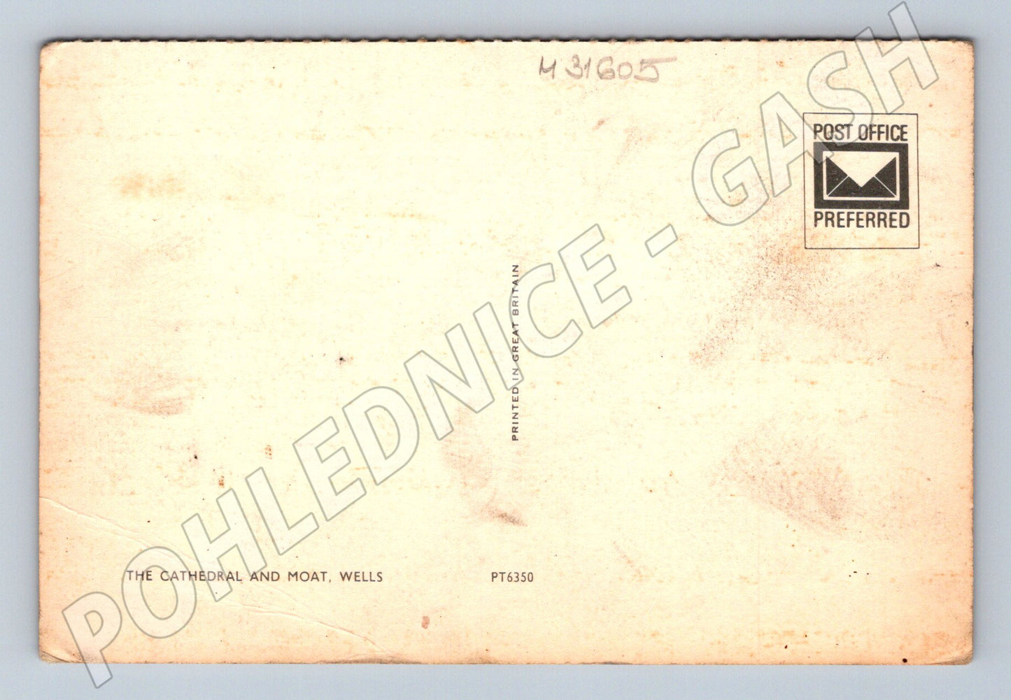 Pohlednice Velká Británie Wells katedrála a hradní příkop (M31605)