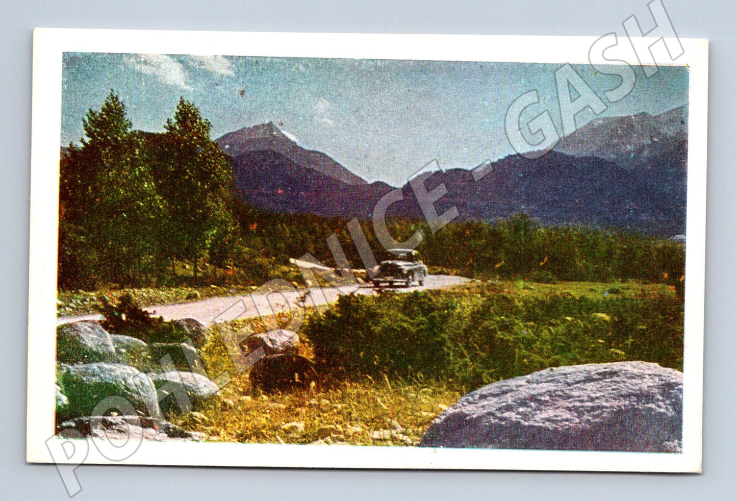 Pohlednice Bulharsko pohoří Pirin s autem 1960 (M31609)